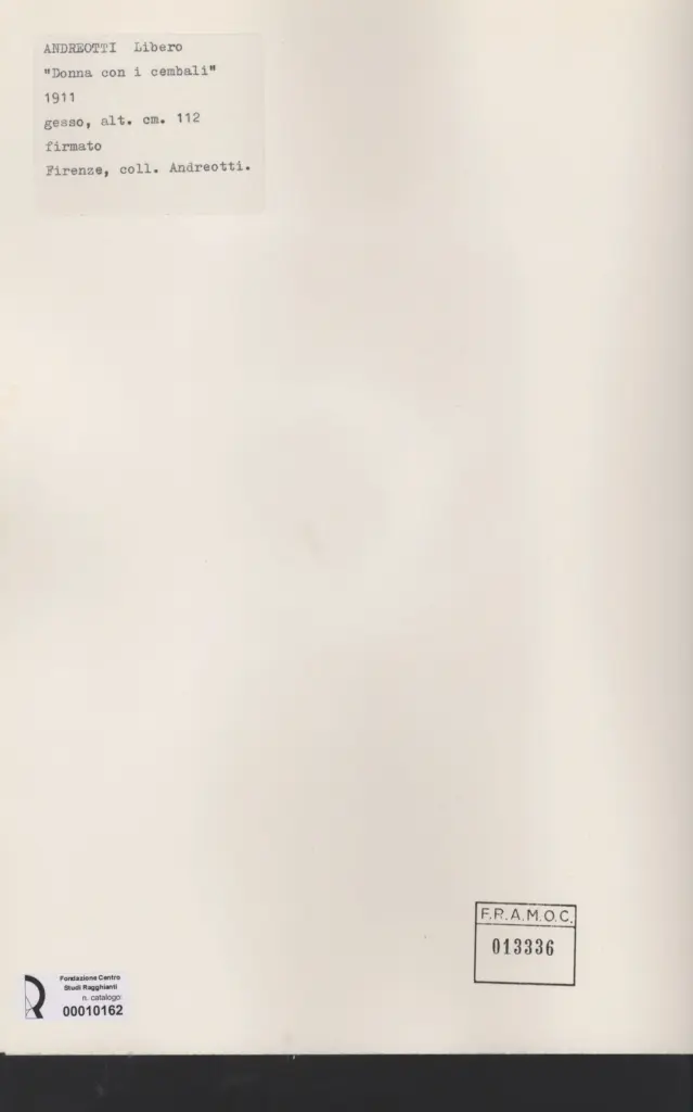 Anonimo, Anonimo , Andreotti, Libero - sec. XX -