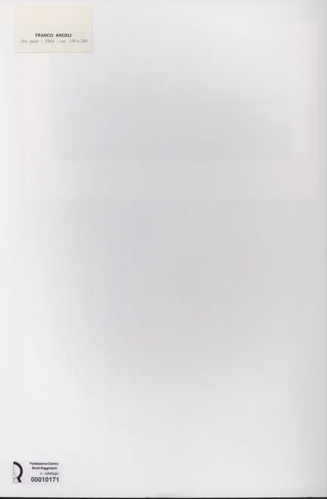 Anonimo , Angeli, Franco - sec. XX - Ara pacis , retro