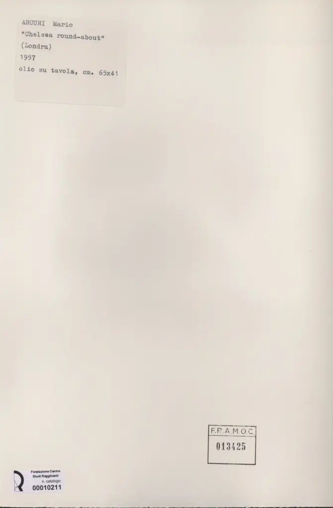 Anonimo , Mario, Arcuri - sec. XX - Chelsea round-about (Londra) , retro