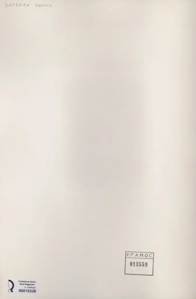 Anonimo , Barbaro, Saverio - sec. XIX - Studi , retro