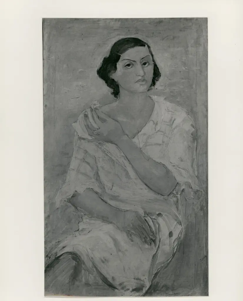 Anonimo , Barbieri, Carlo - sec. XX - Ragazza con margherita , fronte