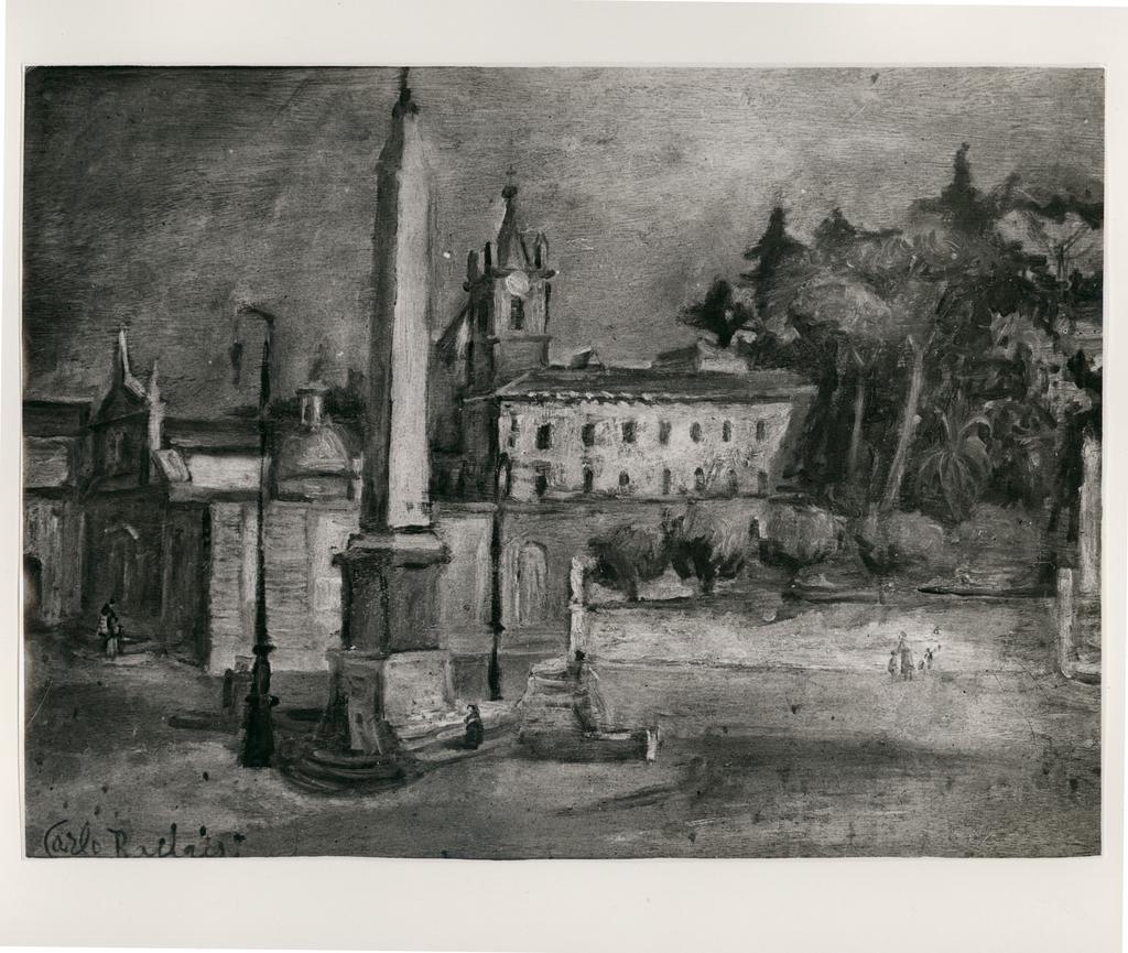 Anonimo , Barbieri, Carlo - sec. XX - Piazza del Popolo , fronte