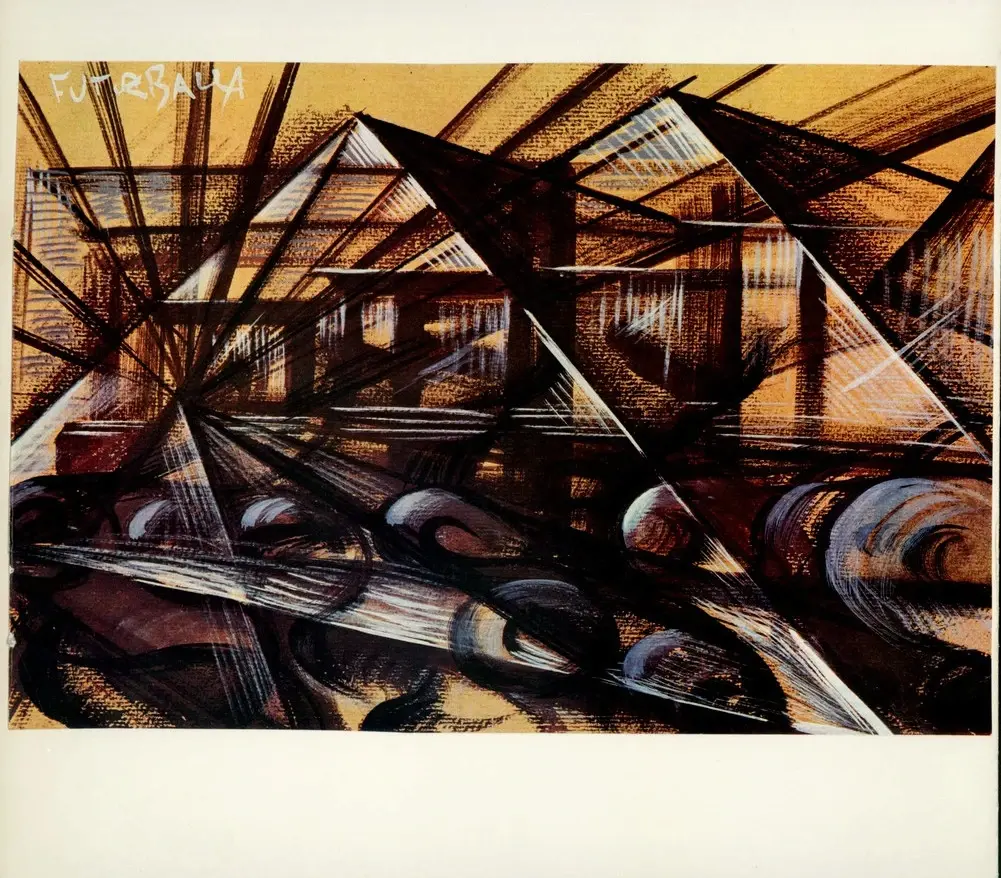 Anonimo , Balla, Giacomo - sec. XX - Profondit&agrave; dinamiche , fronte