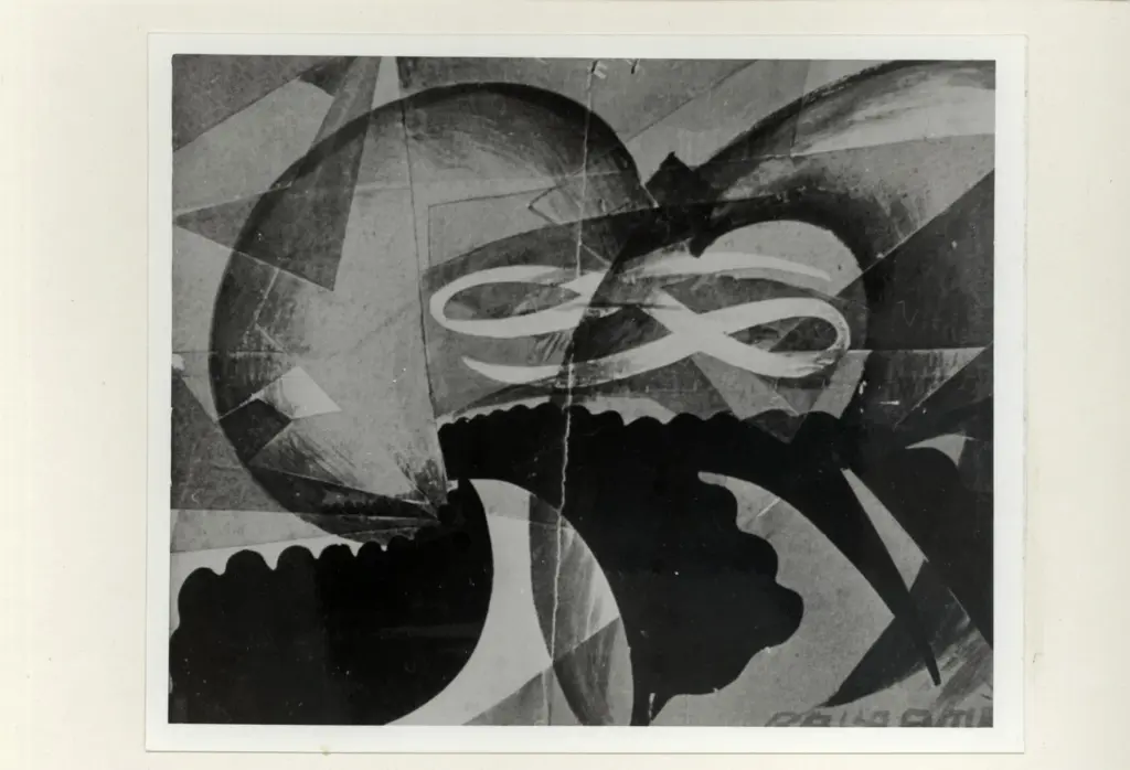 Anonimo , Balla, Giacomo - sec. XX - Composizione futurista , fronte