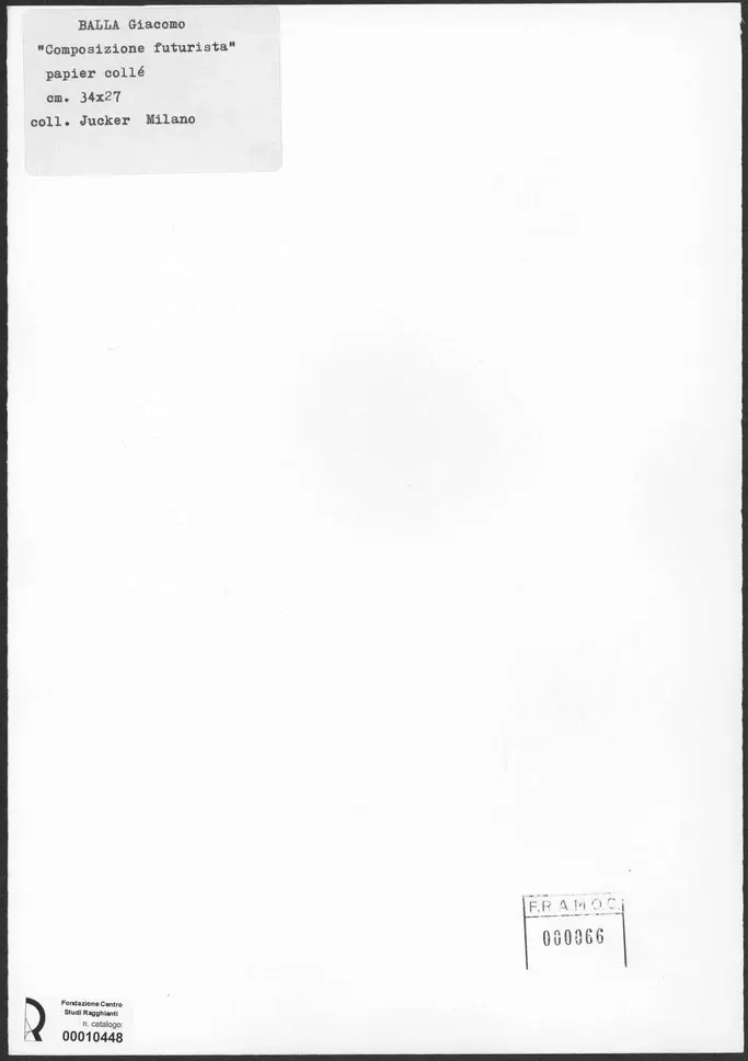 Anonimo , Balla, Giacomo - sec. XX - Composizione futurista , retro