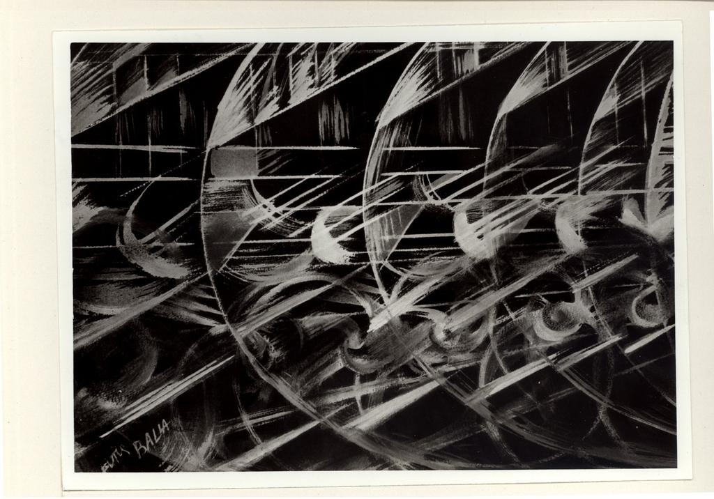Schiff, John D. , Balla, Giacomo - sec. XX - Studio astratto di velocità , fronte