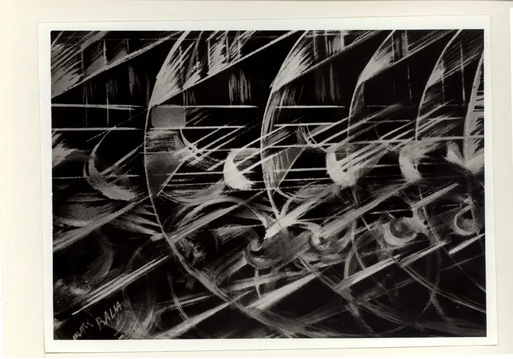 Schiff, John D. , Balla, Giacomo - sec. XX - Studio astratto di velocit&agrave; , fronte