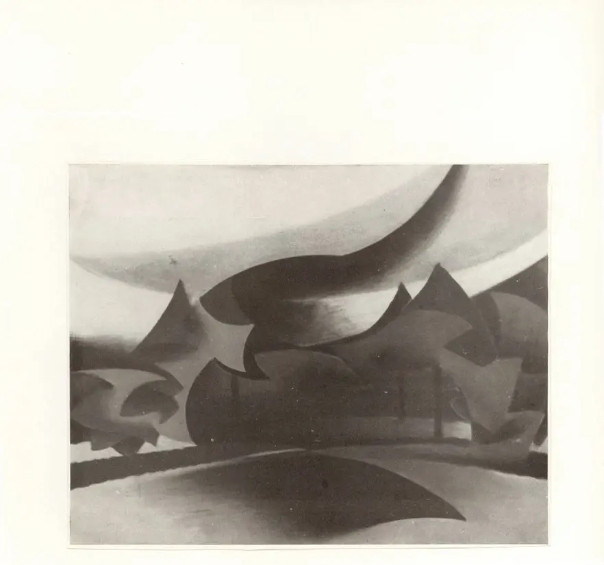 Anonimo , Balla, Giacomo - sec. XX - Vedova di guerra e paesaggio , fronte