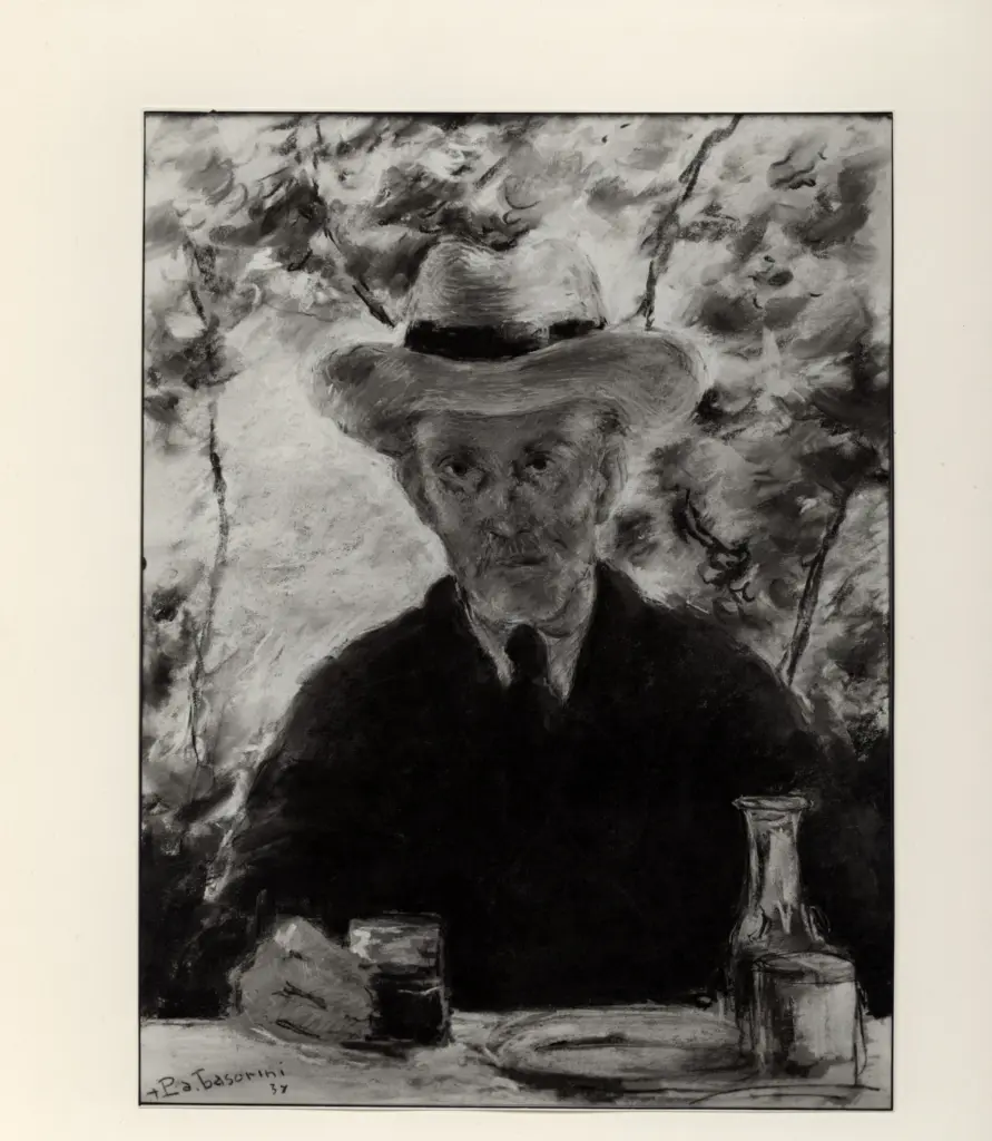 Anonimo , Basorini, Pier Angelo - sec. XX - Ritratto di Baghesse , fronte