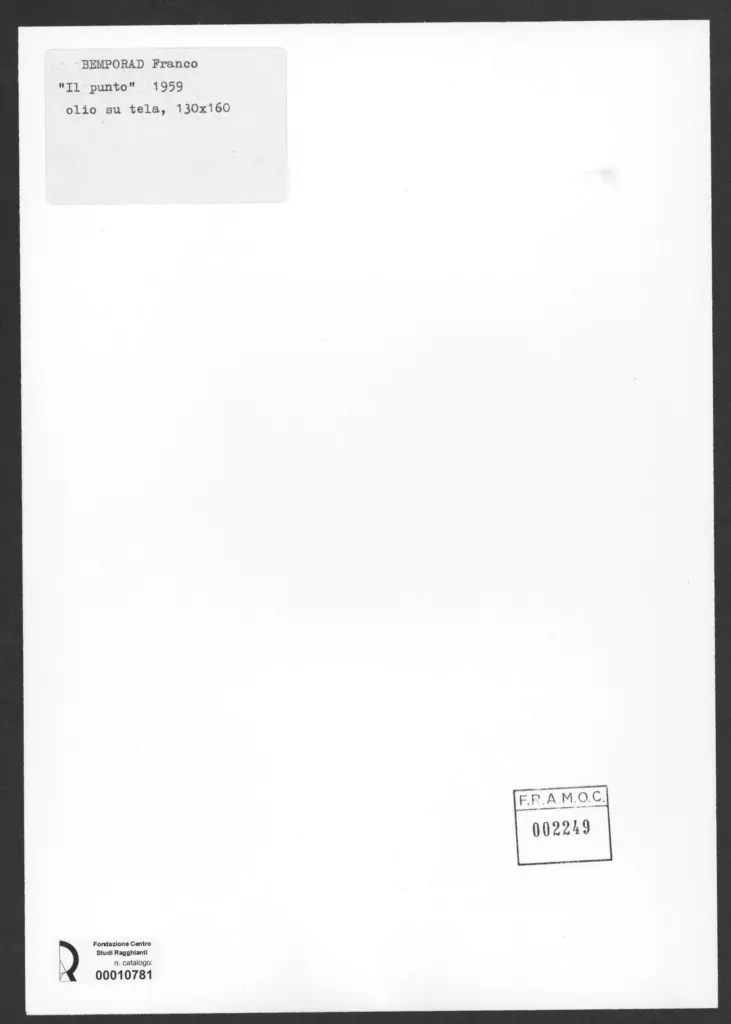 Anonimo , Bemporad, Franco - sec. XX - Il Punto , retro