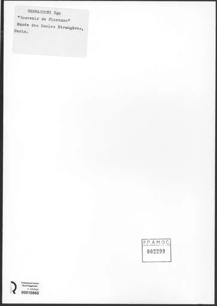 Anonimo , Bernasconi, Ugo - sec. XX - Souvenir de Florence , retro