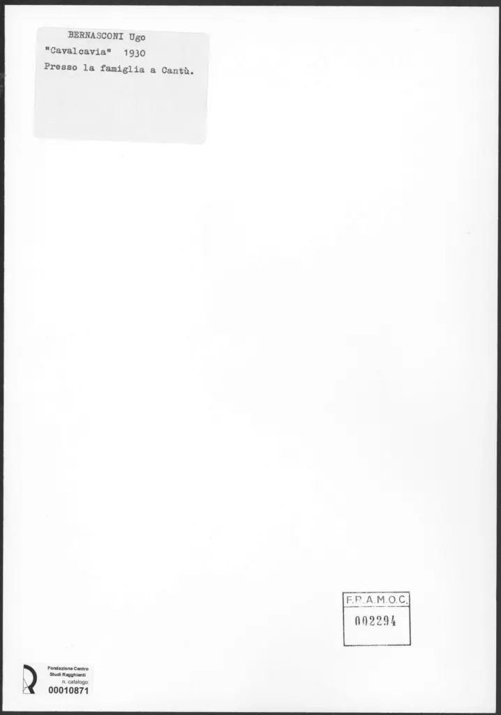 Bernasconi, Ugo - sec. XX - , retro