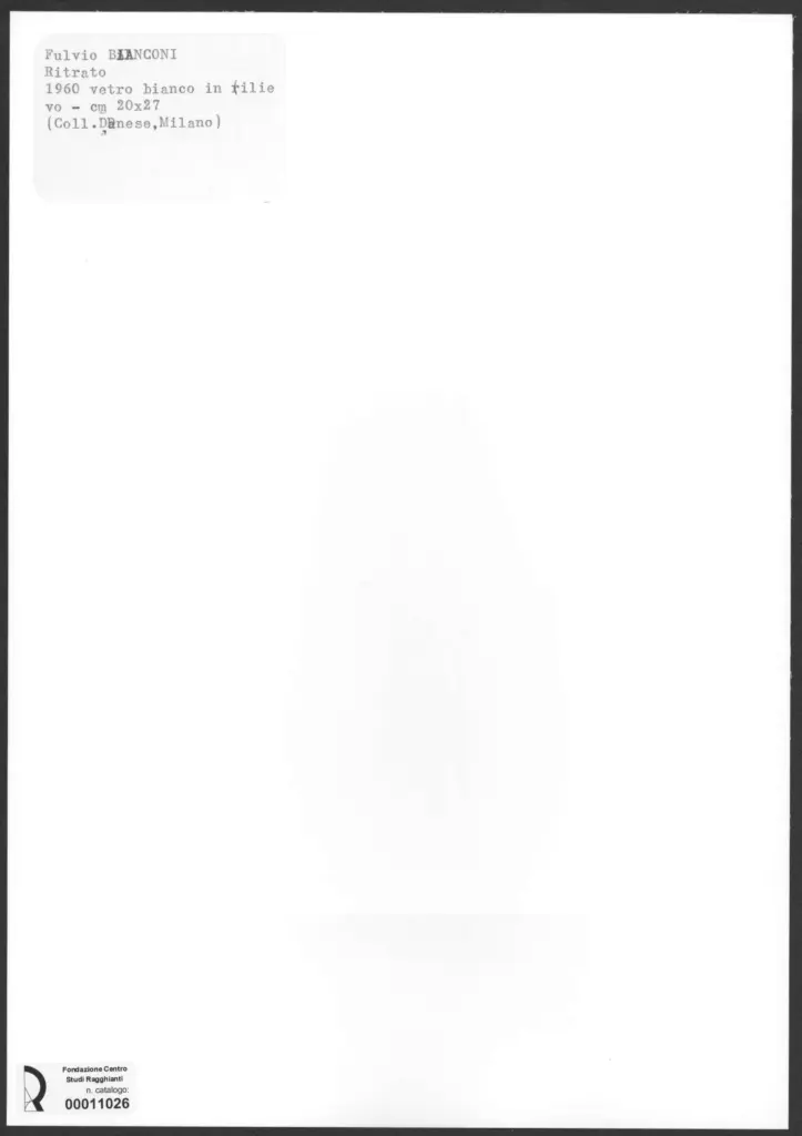 Anonimo , Bianconi, Fulvio - sec. XX - Ritratto , retro