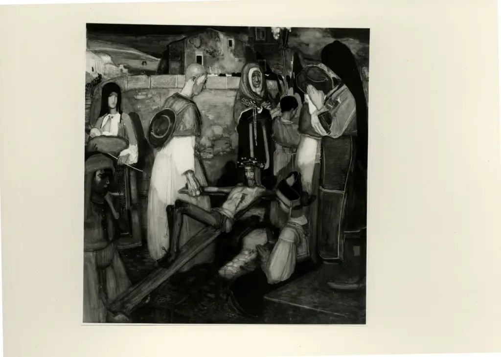 Anonimo , Biasi, Giuseppe - sec. XX - La processione del Cristo , fronte