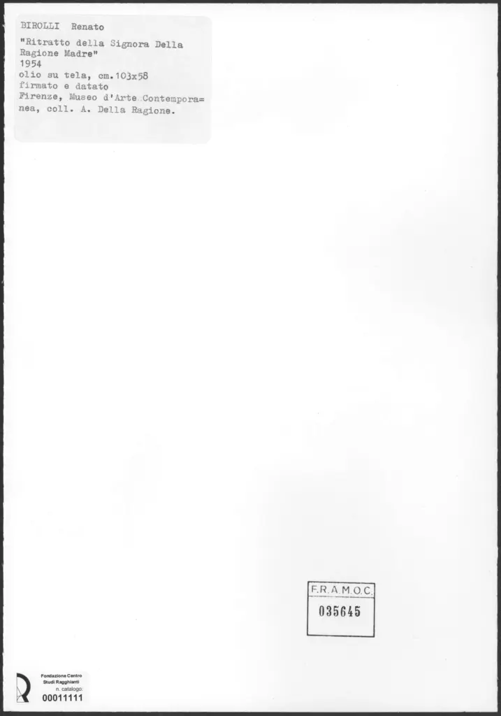 Birolli, Renato - sec. XX - , retro