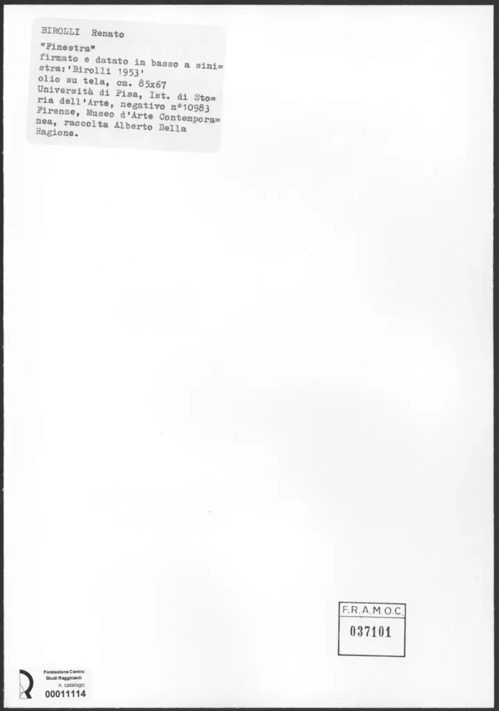 Birolli, Renato - sec. XX , retro