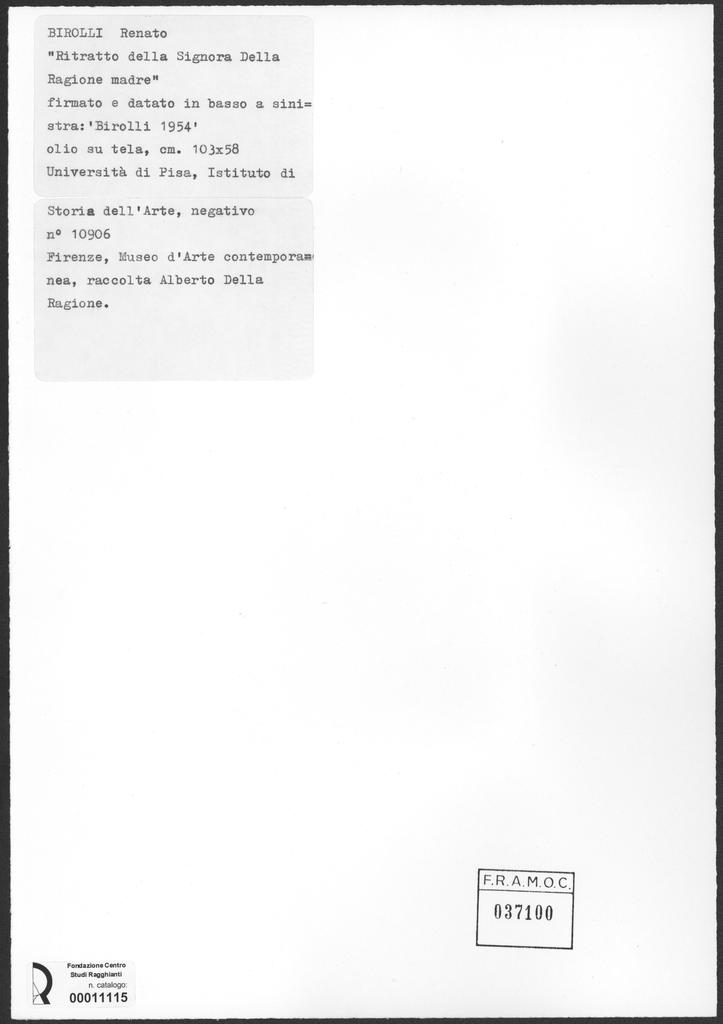 Birolli, Renato - sec. XX - , retro