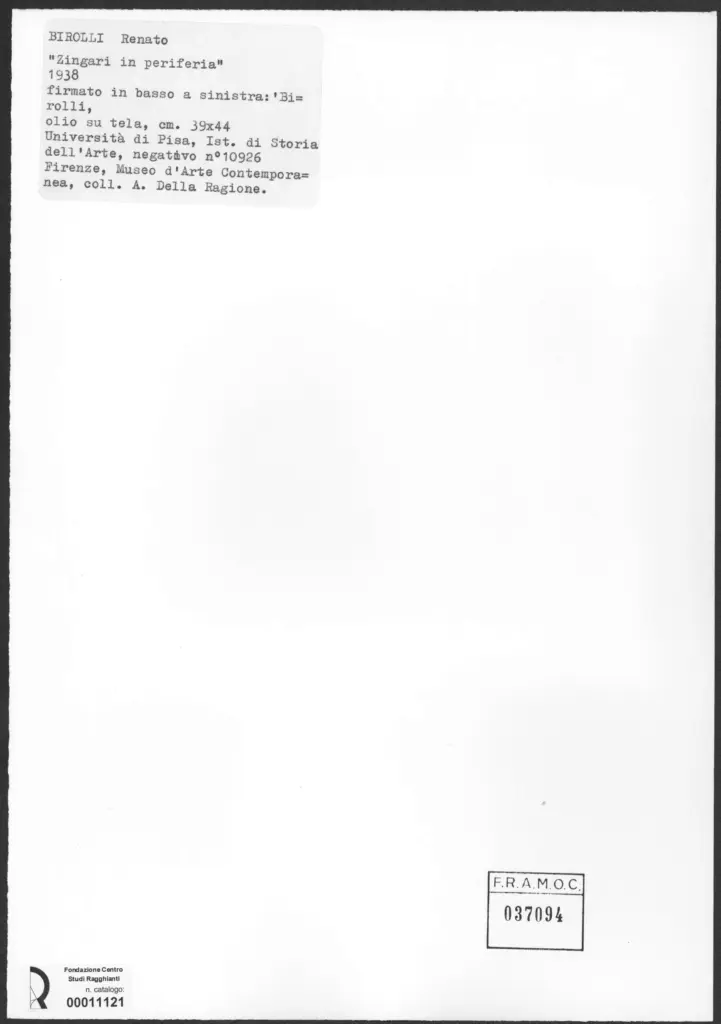 Birolli, Renato - sec. XX , retro