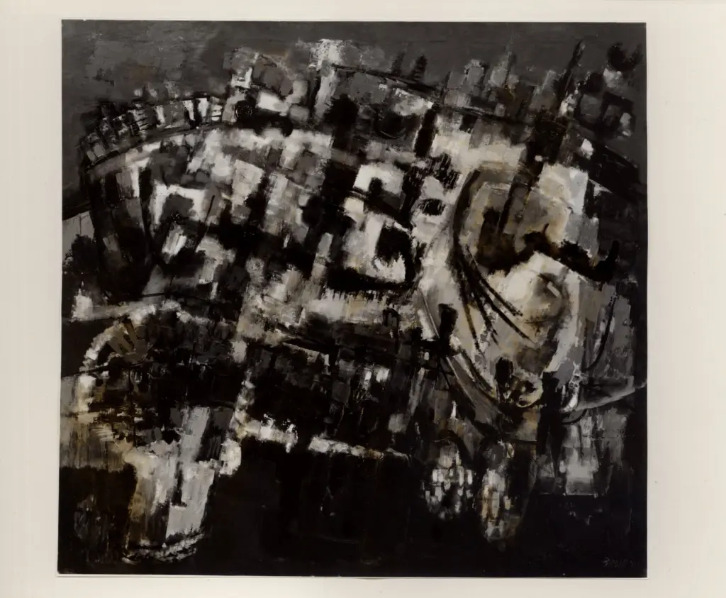 Giacomelli , Birolli, Renato - sec. XX - Incendio notturno nelle Cinque Terre , fronte