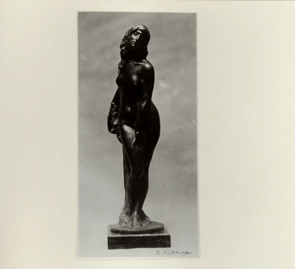 Anonimo , Biscarra, Cesare - sec. XX - Nudo di donna , fronte