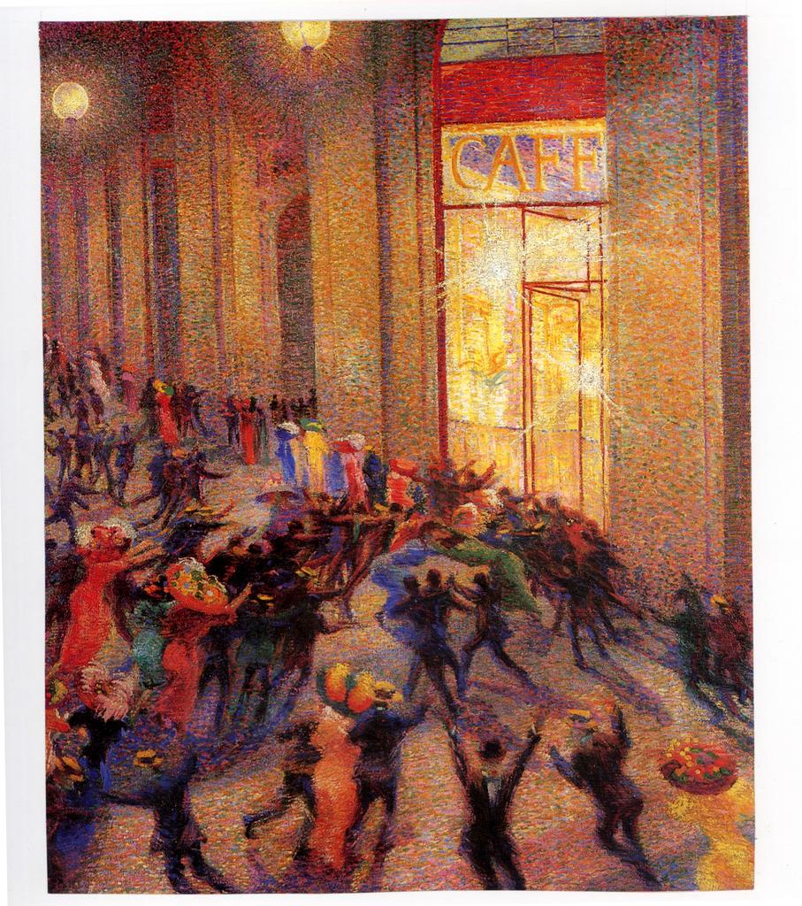 Anonimo , Boccioni, Umberto - sec. XX - Rissa in galleria , fronte