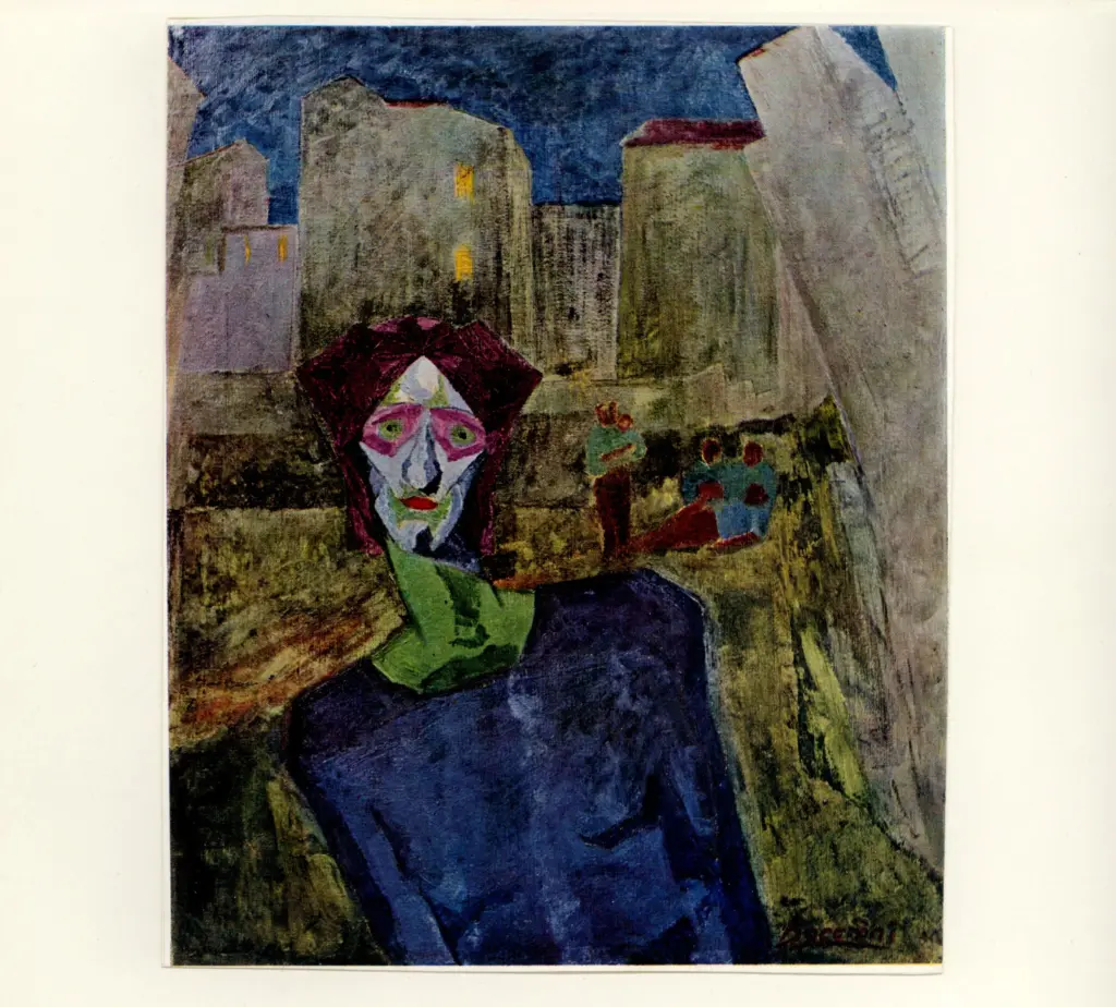 Anonimo , Boccioni, Umberto - sec. XX - Notturno in periferia , fronte