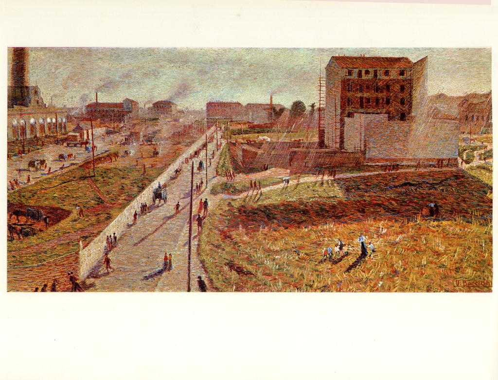 Anonimo , Boccioni, Umberto - sec. XX - Periferia (officine a Porta Romana) , fronte