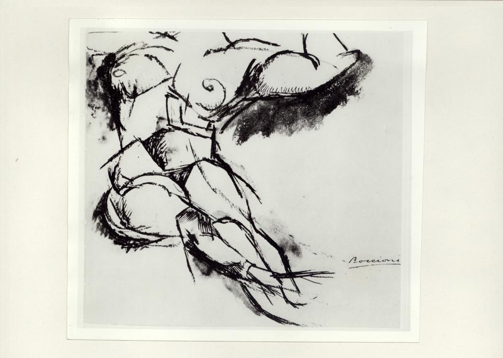 Anonimo , Boccioni, Umberto - sec. XX - Studio di nudo , fronte