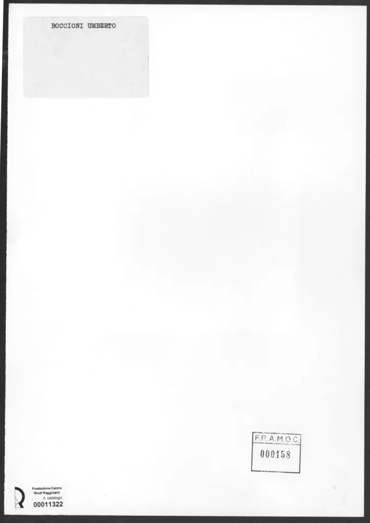 Anonimo , Boccioni, Umberto - sec. XX - Studio di nudo , retro