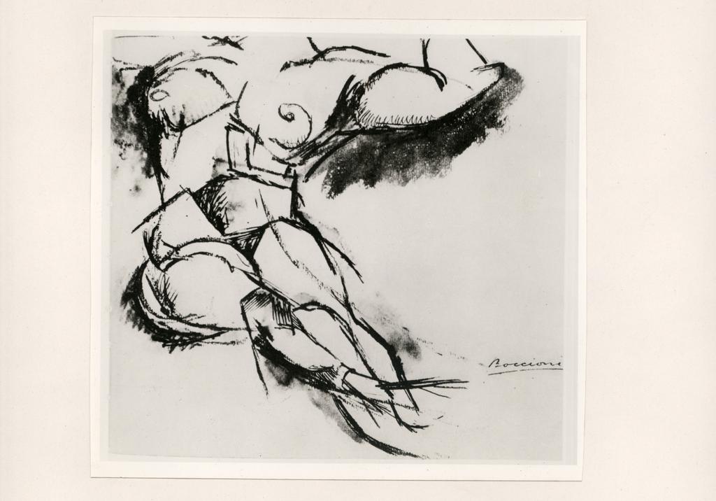 Anonimo , Boccioni, Umberto - sec. XX - Studio di nudo , fronte