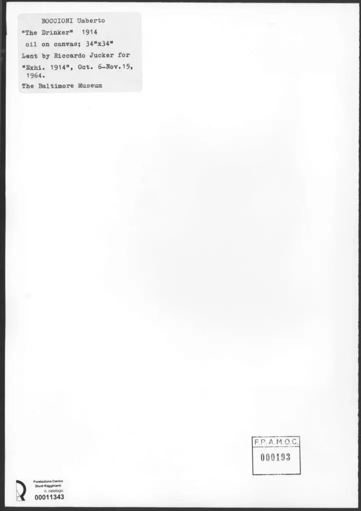 Boccioni, Umberto - sec. XX - , retro