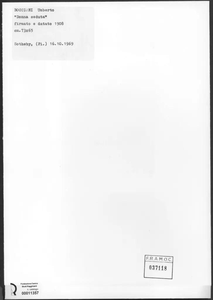 Boccioni, Umberto - sec. XX , retro