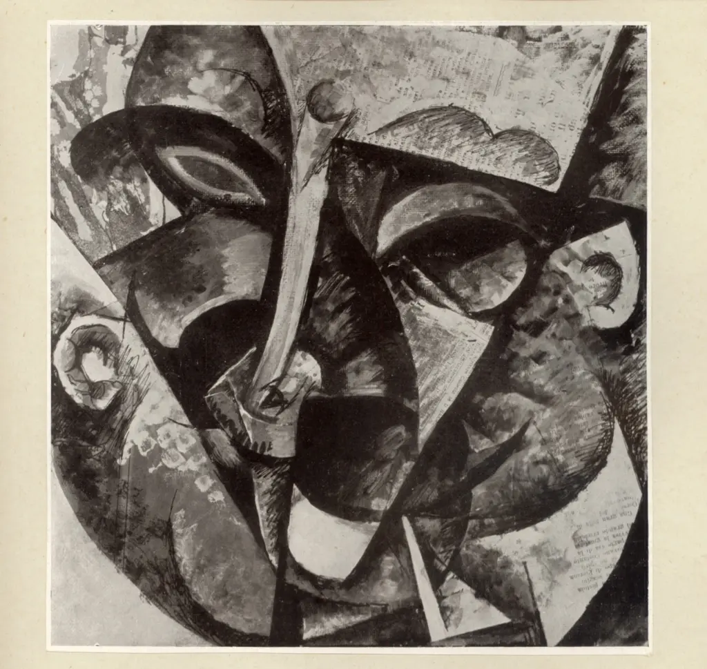 Anonimo , Boccioni, Umberto - sec. XX - Dynamisme d'une t&ecirc;te de femme - Dinamismo di una testa di donna , fronte