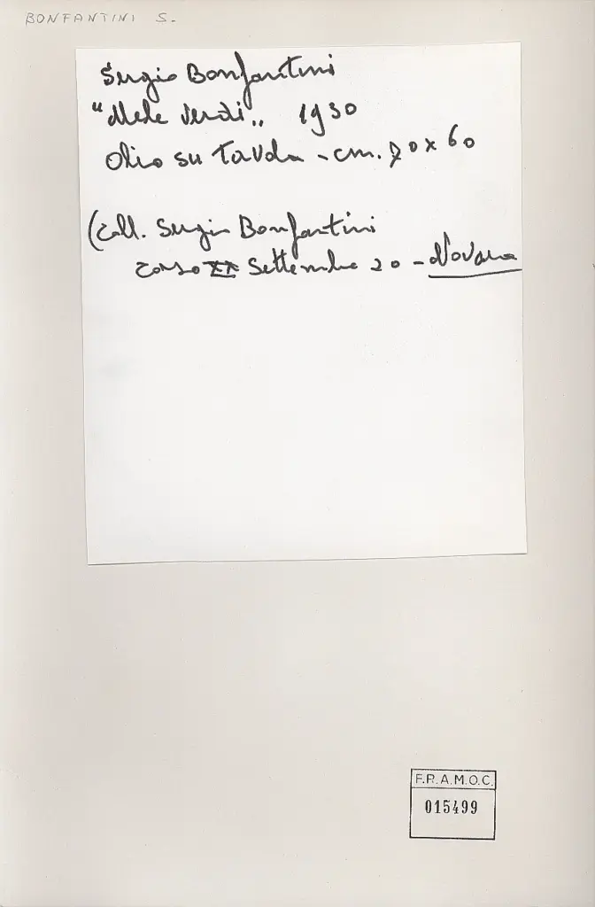 Anonimo, Anonimo , Bonfantini, Sergio - sec. XX - , retro