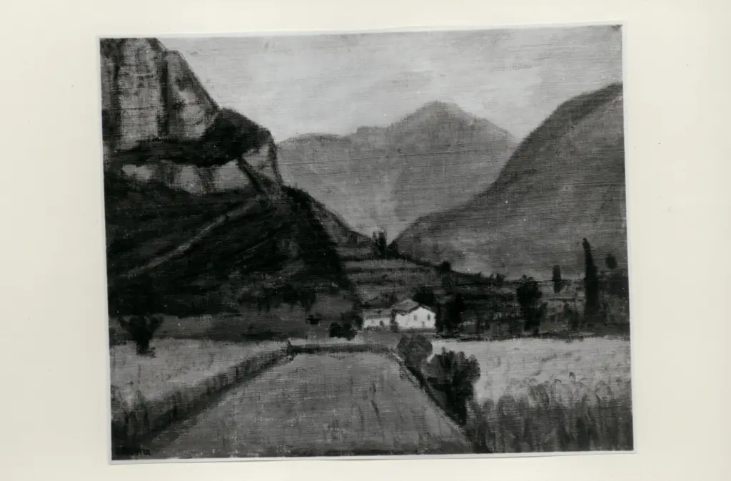 Anonimo , Borra, Pompeo - sec. XX - Paesaggio , fronte