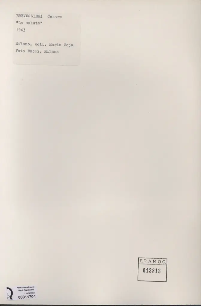 Bacci, Attilio , Breveglieri, Cesare - sec. XX - La salute , retro