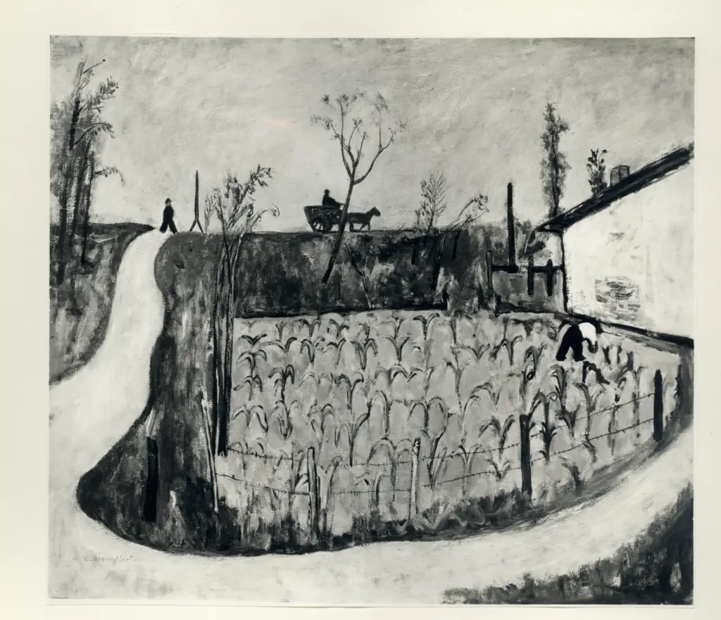 Giacomelli , Breveglieri, Cesare - sec. XX - Il campicello , fronte