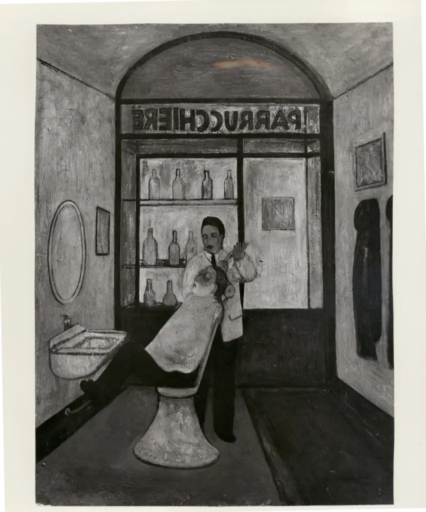 Anonimo , Breveglieri, Cesare - sec. XX - Il parrucchiere , fronte