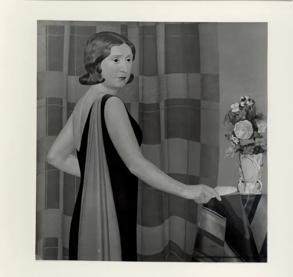 Giacomelli , Broglio, Mario - sec. XX - Ritratto con fiori , fronte