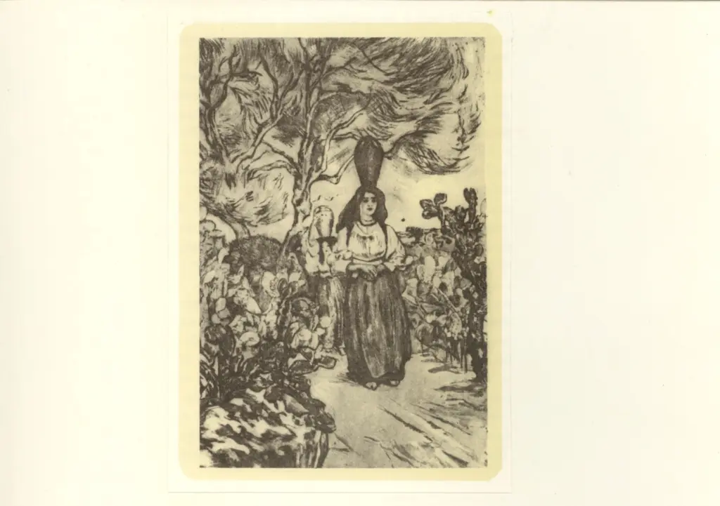 Anonimo , Bucci, Anselmo - sec. XX - Portatrice di acqua , fronte