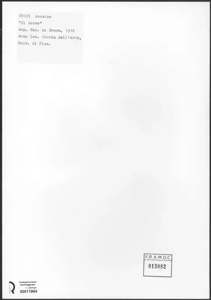 Anonimo , Bucci, Anselmo - sec. XX - Il corso , retro