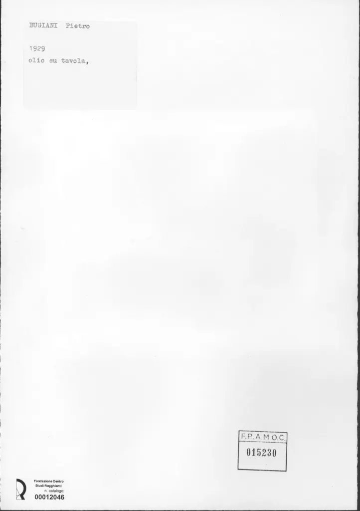 Anonimo , Bugiani, Pietro - sec. XX - Fienile e granaio , retro