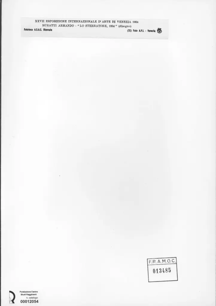 A.F.I. Agenzia Fotografica Industriale , Buratti, Armando - sec. XX - Lo sterratore , retro
