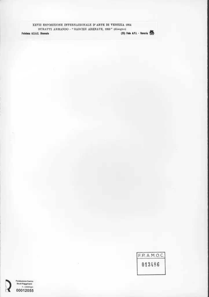 A.F.I. Agenzia Fotografica Industriale , Buratti, Armando - sec. XX - Barche arenate , retro