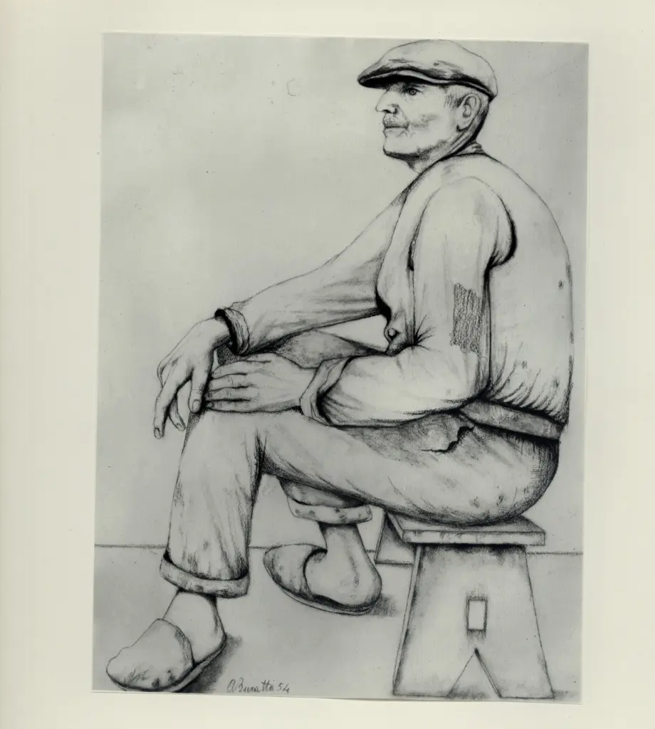 A.F.I. Agenzia Fotografica Industriale , Buratti, Armando - sec. XX - Vecchio pescatore di Anzio