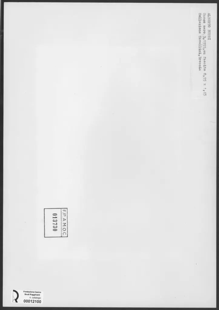 Burri, Alberto - sec. XX - , retro