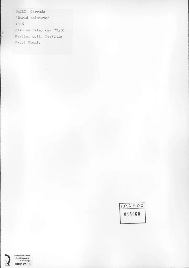 Cagli, Corrado - sec. XX - , retro