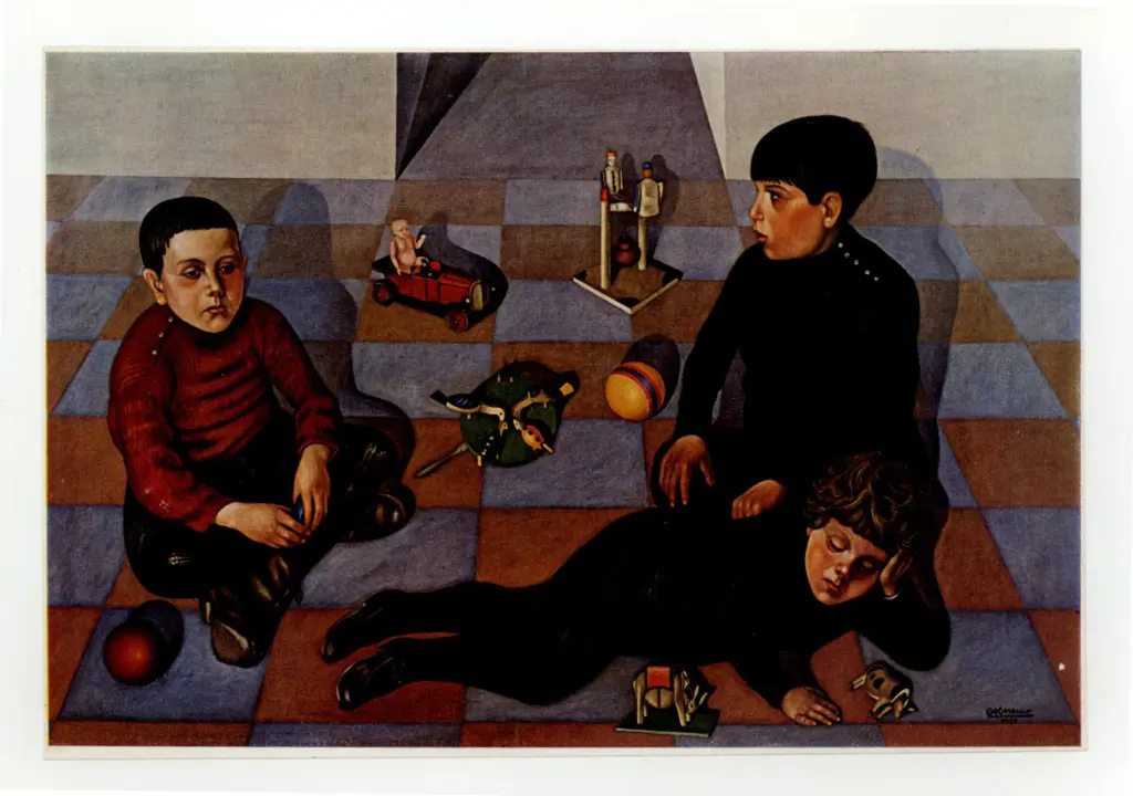 Anonimo , Scarpa, Natale - sec. XX - Bambini che giocano , fronte