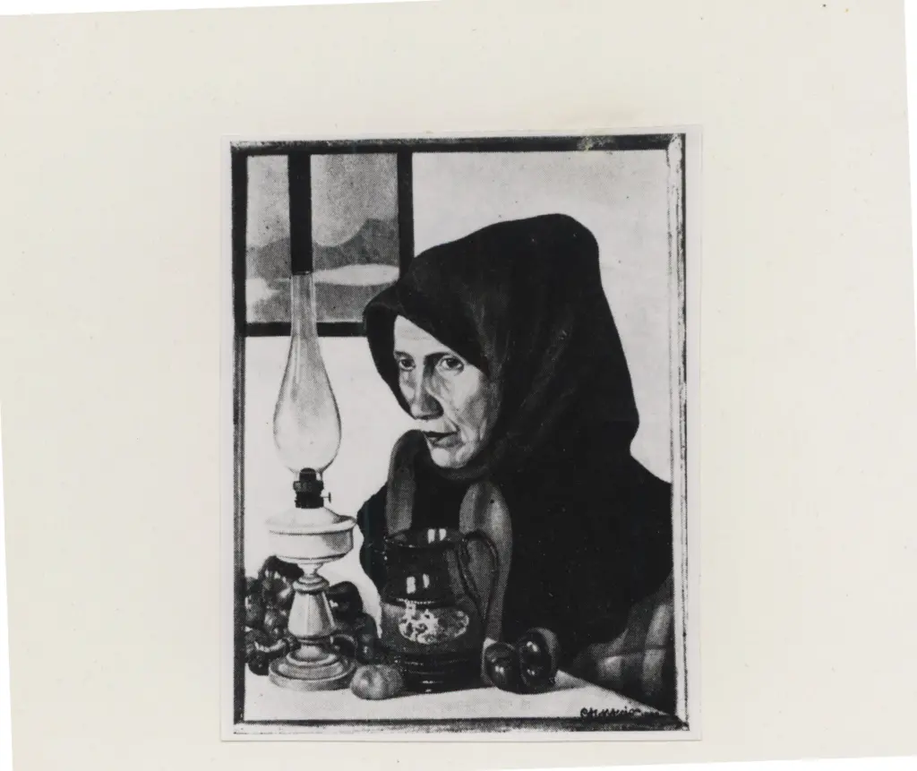 Anonimo , Scarpa, Natale - sec. XX - Mia madre in cucina , fronte