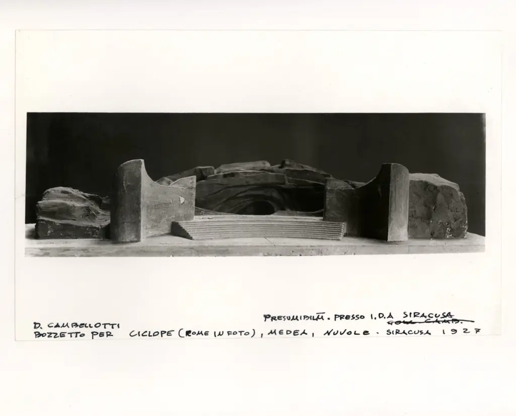 Anonimo , Cambellotti, Duilio - sec. XX - Bozzetto per "Ciclope" , fronte